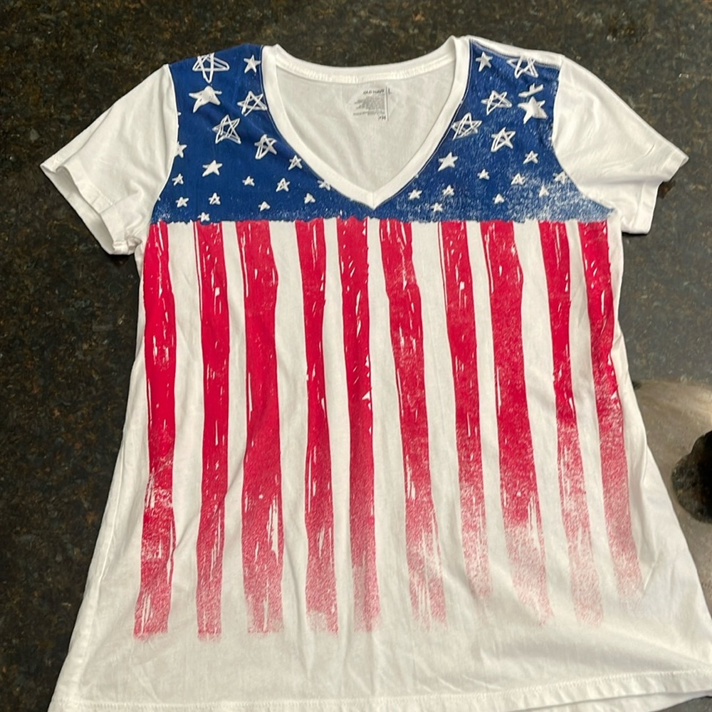 Old Navy flag women’s t shirt size large